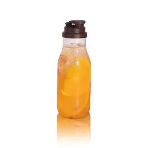 Op Maat Gemaakte Eenvoudige Open Drankfles 500Ml Transparante Plastic Fles Geschikt Voor Vers Geperst Sap Melkyoghurtdrank