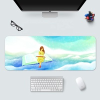 Tapis de souris Design dessin animé, taille personnalisée, antidérapant, pas de petit tapis en caoutchouc naturel pour ordinateur de bureau, tapis de souris