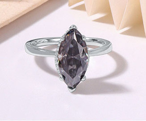 2026 Internet Hit S925 Sterling <b>Silver</b> Marquise Moissanite Light Luxury <b>Adjustable</b> Open Index Finger <b>Ring</b> For Women - Product Image 6