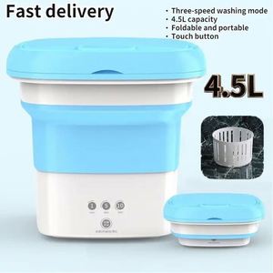 Home Bathroom Travel Ultrasonic Single Tub Mini Portable Underwear Socks <b>Folding</b> <b>Bucket</b> Other Washing Machine - Product Image 3