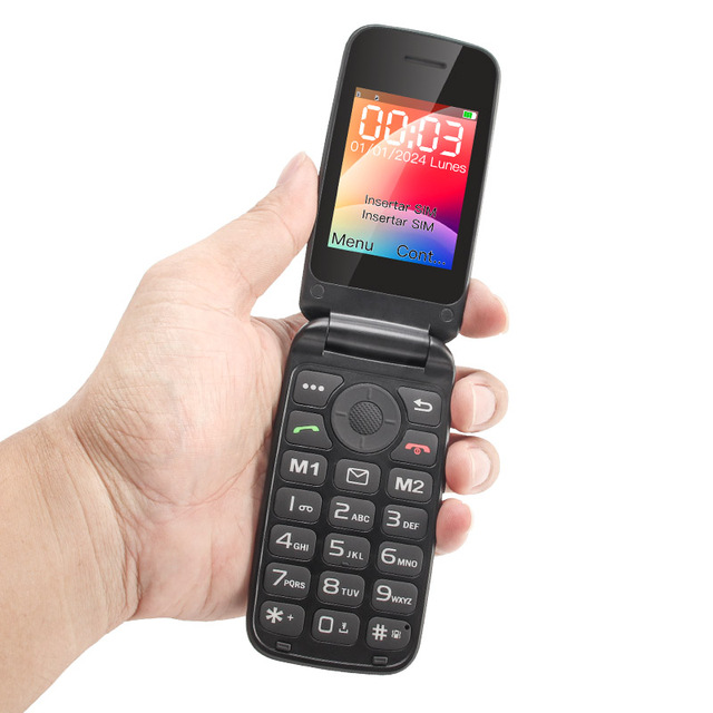 UNIWA 249 Fold Keypad Card SIM Wireless Radio GSM Call/SMS Big Battery Folding Mobile Phone