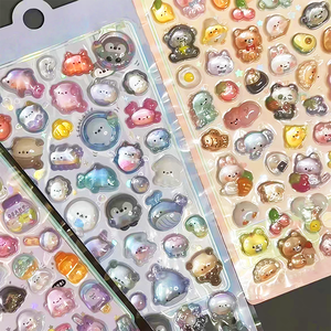 Nouvelles perles focales en PVC écologiques 2026, motifs de dessins animés en relief 3D, autocollants étanches personnalisables, jouet mignon pour la décoration d'enfants - Product Image 1