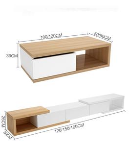 Meuble TV Moderne de Petite Taille pour Salon, Meuble de Sol Combiné Rétractable en Bois Massif, Vente en Gros Usine - Product Image 3