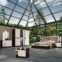 Audrey ensemble de meubles de chambre à coucher complets de haute qualité commode Nightstang garde-robe ensembles de chambre à coucher
