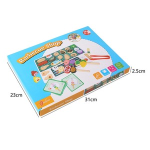 Barbecue en <span class=keywords><strong>bois</strong></span> semblant jouer cuisine jouets ensemble bricolage <span class=keywords><strong>jeu</strong></span> de rôle cuisine amusant brochettes nourriture correspondant <span class=keywords><strong>jeu</strong></span> préscolaire jouets éducatifs - Product Image 4