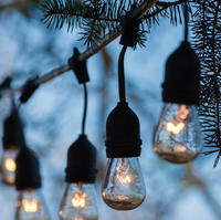 2020 meilleure vente 14.4M 15 pièces douilles suspendues avec ampoule LED jardin extérieur LED décoratif feston ceinture guirlande lumineuse