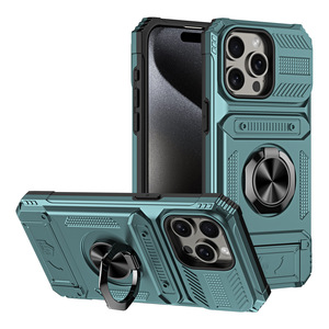 Funda para iPhone 17 Pro Max, con ranura oculta para tarjetas, estilo soporte magnético para coche, funda protectora completa a prueba de golpes - Product Image 2