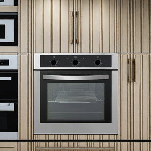 Four à pizza électrique en acier inoxydable 60L Comptoir sur pied à convection unique pour hôtels ménagers Verre intégré - Product Image 1