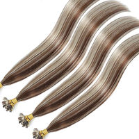 Extensions de cheveux vierges Remy à pointe en V, double épaisseur, cuticules alignées, pré-collées, fusion de kératine italienne, vente en gros pour salons, directement de l'usine