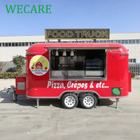 WECARE Carritos Foodtruck Trailer Mobile Coffee Fruit Juice Drink Beer Bar Trailer Crepe Food Truck avec équipement de cuisine complet