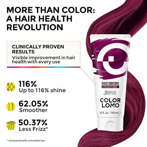 COLORLOMO Tinta Semipermanente per <span class=keywords><strong>Capelli</strong></span> 6 oz Crema Colorante con Burro di Karité e Olio di Mandorle - Vegana, Senza Ammoniaca e Solfati, <span class=keywords><strong>Colore</strong></span> Merlot - Product Image 5