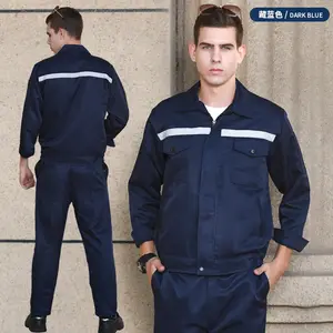 Professionnel à manches longues résistant à l'usure printemps et automne vêtements de travail confortables garde de sécurité uniforme veste en gros