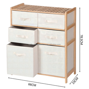 <span class=keywords><strong>Cassettiera</strong></span> in Bambù Minimalista SYT Style Keeper per Area TV, Contenitore in Tessuto, Mobiletto per Accessori da Gioco - Product Image 2