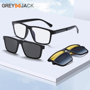 เกรย์แจ็คแว่นกันแดดขนาดใหญ่สำหรับทุกเพศกรอบ TR90 เลนส์ TAC UV400 ป้องกันการมองเห็นในเวลากลางคืนประเภท 3 แว่นกันแดด - Product Image 4