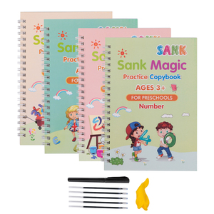 4pcs Set Magic Practice Copybook with <strong>English</strong> <strong>Language</strong> Printing Children Calligraphy Copybook Activity Book - Product Image 1