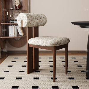 Sedie Nordiche Moderne Minimaliste di Design in Lino, con Schienale, <span class=keywords><strong>per</strong></span> <span class=keywords><strong>Soggiorno</strong></span> e Sala da Pranzo, Sedie da Pranzo in Legno Massello - Product Image 4