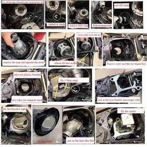 Adaptateur de support de phare de voiture SANVI 2PC pour BMW Série 5 2011-2017 Série 1 2012-2013 Adaptateur de lentille de projecteur Bi LED - Product Image 5