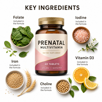 Grosir vitamin a c d E B12 dan asam folat vitamin Prenatal untuk alat bantu wanita siklus reguler keseimbangan Hormonal