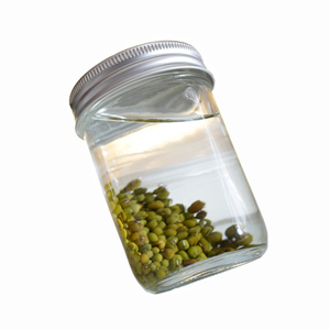 Custom Tall White Wedding Pickle Glass Jar 12 oz Jam 500ml with Airtight Lid - Product Image 3