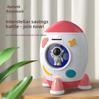 Raket Spaarpot Astronaut Geldkist Kinderen Spaarpot Ruimtethema Spaarpot LED Raket Spaarpot Educatief Verjaardagscadeau Speelgoed OEM