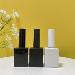 Chai Sơn Móng Tay UV Rỗng Màu Đen Hình Vuông 10Ml 12Ml Giá Rẻ Bán Chạy Chai Sơn Móng Tay 15Ml Nắp Hình - Product Image 4