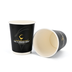 Printed <b>Takeaway</b> <b>Coffee</b> Cup Heat Insulated Drink Packaging Custom Coated Paper Embossed Double Layer Eco Friendly Biodegradable - Product Image 3