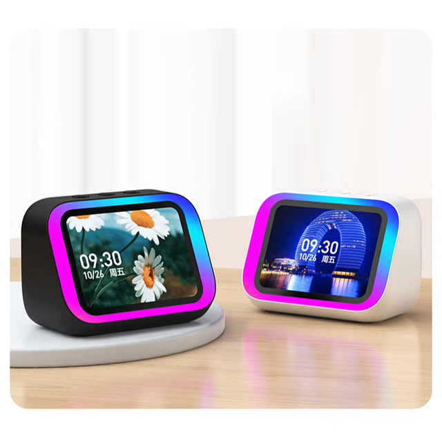 TF26Pro AI Voice Assistant Smart Speaker Touch Screen APP Control Music Playback Alarm Clock RGB Light Wireless Portable Speaker