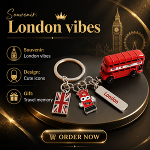Ensemble de porte-clés souvenirs de <span class=keywords><strong>Londres</strong></span> : <span class=keywords><strong>Bus</strong></span> à deux étages rouge, cabine téléphonique, boîte aux lettres – Cadeau de voyage pour touristes et boutiques de souvenirs - Product Image 2