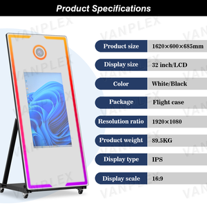 Cabina de Fotos con Espejo Táctil de 32 Pulgadas con Cámara Impresora y Flight Case Portátil para <span class=keywords><strong>Eventos</strong></span> de Boda - Product Image 4