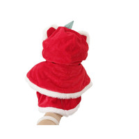 [Uniquement en tissu] Accessoires pour poupées, vêtements de Noël pour poupée en peluche de 25 cm, danse du lion rouge du Nouvel An.