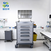 Chariot médical portable pour hôpital et hôtel, en alliage d'aluminium et plastique ABS, facile à nettoyer, multifonctionnel, durable, pour cuisine et atelier