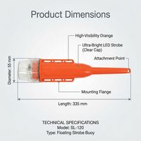 Balise de localisation marine AIS étanche IPX7 12W avec balise GPS, portée 10 milles nautiques, 15 jours en veille pour la pêche au palangre et la pêche à la traîne