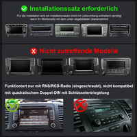 Autoradio Android 8'' pour VW/SEAT/Skoda Roomster Superb Yeti, CarPlay sans fil, Android Auto, GPS, WiFi, Bluetooth
