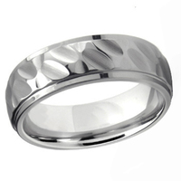Vente en gros de bijoux tendance en cobalt, bagues en chrome à motifs de cœurs pour hommes et femmes, bagues de fiançailles ou alliances