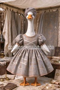 Disfraz de Ganso para Porche con Gorro Turbante, Patrón de Jeroglíficos Egipcios Vintage, Decoración para Jardín, Patio o Terraza - Product Image 3