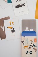Cartes flash interactives imprimées pour enfants avec reliure à anneaux et boîte de rangement pour l'apprentissage de l'alphabet préscolaire