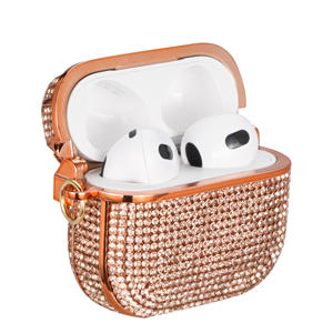 Étui de protection antichoc en strass scintillant avec porte-clés pour <span class=keywords><strong>AirPods</strong></span> Pro 2 2022 Pro 1 <span class=keywords><strong>2019</strong></span> pour filles - Product Image 2