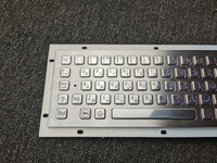 Clavier filaire USB PS/2 mécanique métallique industriel étanche avec 67 touches en braille montable avec trackball ou pavé tactile