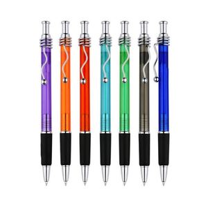 Stylo bille créatif en métal avec crochet en spirale, grip en caoutchouc et logo personnalisable pour cadeaux de bienvenue, publicité et papeterie - Product Image 1