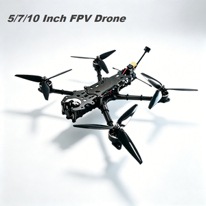 Kit de drone FPV personnalisé de 5/7/10 pouces avec cadre en fibre de carbone, moteur sans balais, télécommande, drone de course avec caméra - Product Image 1