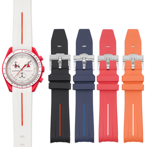 Extremos curvos accesorios de reloj Water Ghost GMT correa de reloj de silicona deportiva correa de reloj de goma resistente al agua apta para <span class=keywords><strong>Rolx</strong></span> 20/21/22mm - Product Image 6