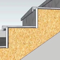Escalier en pierre naturelle, marbre, sans joint, avec marches intégrées