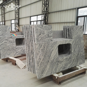 Factory Customized Light Grey Granite Prefab Countertop Viscount <b>White</b> Granite Countertops for Commercial Project - Product Image 1