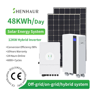 Système de stockage d'énergie solaire MPPT <span class=keywords><strong>en</strong></span> silicium monocristallin SHENHAUR 15 kW 30 <span class=keywords><strong>kVA</strong></span> Ensemble complet pour usage domestique - Product Image 1
