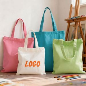 Sac fourre-tout en toile personnalisé avec logo imprimé, écologique, recyclé, réutilisable, motif dessin animé, tailles S/M/L, fermeture éclair, poignée longue - Product Image 3