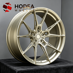 Rines HODEA de 10 radios, bronce mate, forjados, personalizados de 18-22 pulgadas, 5x112, 5x114.3, ET ajustable, de aleación. - Product Image 2