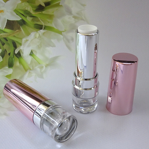 Vente en gros de contenants à rouge à lèvres en plastique rose mignons, 4G, emballages cosmétiques vides, couleurs personnalisées, bouchon à clapet, surface métallique, tube - Product Image 5