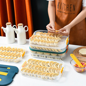 Kangfeng Dumpling Storage Box Multi Layer Stackable Food Grade Freezer <b>Container</b> For <b>Refrigerator</b> - Product Image 4