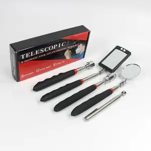 Kit d'outils télescopiques, 5 pièces, outil de ramassage magnétique, outil artisanal à longue portée en métal 28 "à 45", 4 pièces