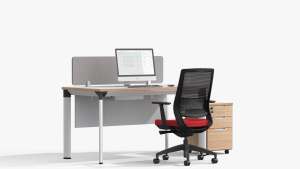 Escritorio de Oficina Modular Moderno de Hierro para <span class=keywords><strong>2</strong></span> <span class=keywords><strong>Personas</strong></span> con Patas de Metal - Muebles Comerciales - Product Image 5